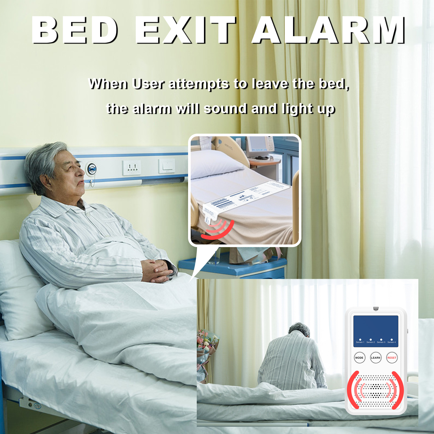 جهاز إنذار مغادرة السرير Bed Exit Alarm - الصورة 2